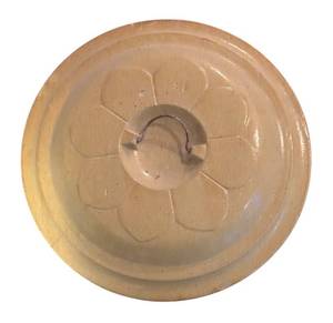 lot 70R image: LL  - Vintage Red Wing 15 Gallon Crock Lid with Metal Handle