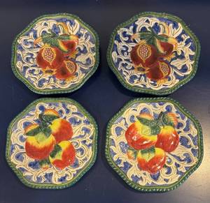 lot 76R image: LL  - Set of 4 Fitz & Floyd Fruit Plates