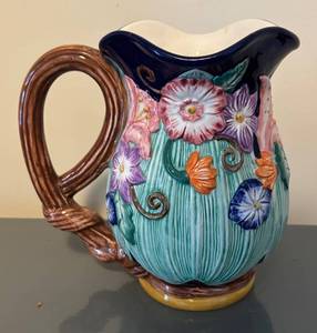 lot 80R image: LL - Fitz & Floyd Morning Glory Pitcher