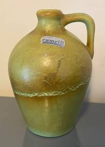 lot 84R image: LL  - Vintage Rumrill Pottery Candle Holder Jug