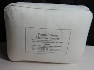 lot 2 image: Feather & Down Plush Luxury Mattress Topper Queen  BOKSER HOME