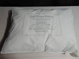 Soft 700 fill Power Luxury White Duck Down RDS Certified Machine Washable White Bed Pillow Standard Size | BOKSER HOME