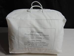 lot 36 image: All Season Feather & Down Duvet Comforter Insert KingCal King BOKSER Home