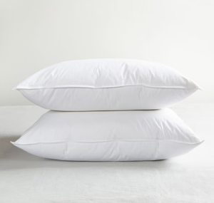 2 Pack Standard Size Soft White Duck Feather & Down Bed Pillow | BOKSER HOME