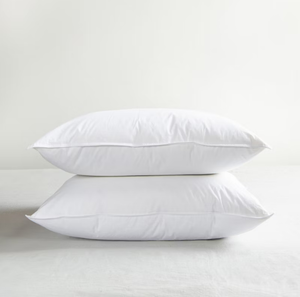 lot 12 image: 2 Pack Medium White Duck Feather & Down Bed Pillow King Size  BOKSER HOME