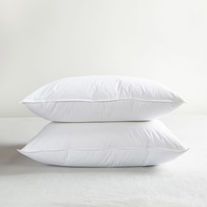 lot 34 image: 2 Pack Firm White Duck Feather & Down Bed Pillow King Size  BOKSER HOME