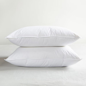lot 37 image: 2 Pack Soft White Duck Feather & Down Bed Pillow Standard Size  BOKSER HOME