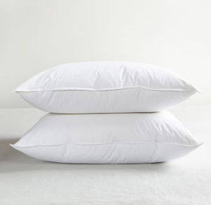lot 47 image: 2 Pack Soft White Duck Feather & Down Bed Pillow Standard Size  BOKSER HOME