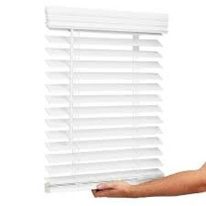 lot 49 image: Brand New 2.5 Wood Blinds 62 Wide x 47 High