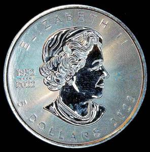 lot 7 image: 2023 Queen Elizabeth Memorial 1oz 9999 Silver Maple Leaf