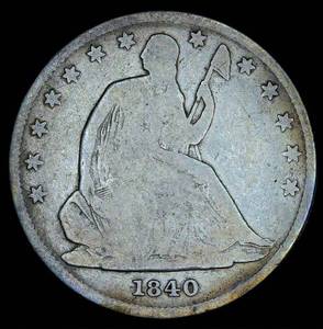 lot 16 image: 1840-O Small Letter Liberty Seated Half Dollar
