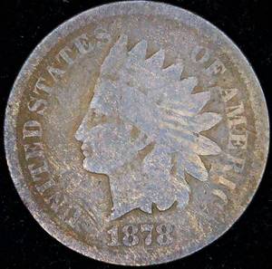 lot 28 image: Semi Key 1878 Indian Head Cent