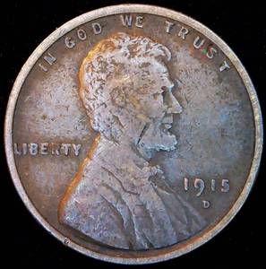 lot 31 image: Semi Key 1915 D Lincoln Cent - VF