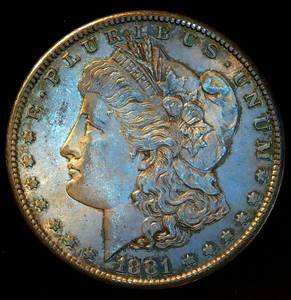 lot 38 image: AU 1881 S Morgan Silver Dollar, Honest Original Patina wSilky Luster - Really Pretty Coin