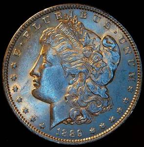 lot 44 image: AUAU 1889 P Morgan Silver Dollar, Original Surfaces wNear Full Luster