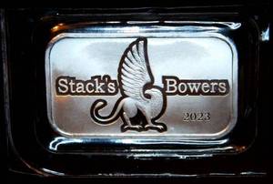 lot 53 image: 2023 Stacks & Bowers 1 Oz Silver Bar, Mint Sealed