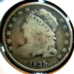 lot 55 image: 1835 Capped Bust Dime