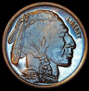 lot 60 image: 2013 1 Oz Silver Round Buffalo Design