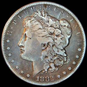 lot 77 image: VF 1882 S Morgan Silver Dollar