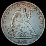 Semi Key 1841-O Small Letter Liberty Seated Half Dollar, Original Surfaces F/F+