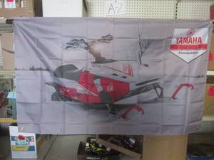 lot 27 image: (FS) 3 ft x 5 ft Yamaha Snowmobiles...
