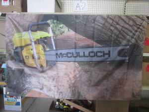 lot 32 image: (FS) 3 ft x 5 ft McCulloch Chainsaw...