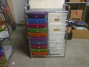 lot 58 image: (EW7) 15-Drawer Organizer - Metal F...
