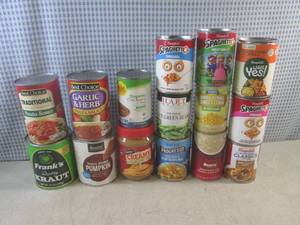 lot 86 image: (C-1) Assorted Canned Goods Past Da...