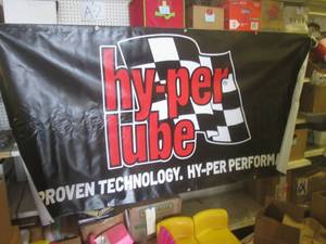 lot 100 image: (F-2) Large Hy-Per Lube Banner 8 ft...