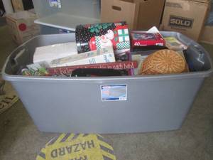 lot 120 image: (EW2) 50 Gallon Tote Full of Misc T...