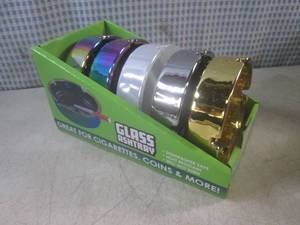 lot 133 image: (G-1) Display of 5 New Glass Ashtra...