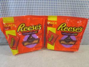 lot 158 image: (B-1) 2 Bags of Snack Size Reeses C...