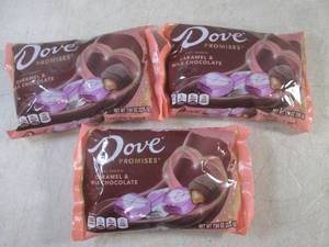 lot 176 image: (B-3) 3 Bags of Dove Promises Caram...