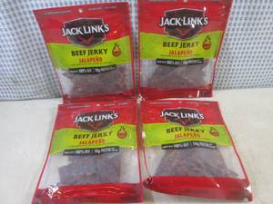lot 186 image: (B-2) 4 Bags of Jack Links Jalapeno...