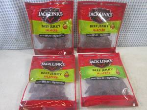 lot 188 image: (B-1) 4 Bags of Jack Links Jalapeno...