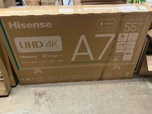 lot 1 image: Highsense UHD 4K 55 TV New