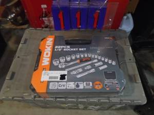 lot 111 image: New Workin 22 piece 12� socket set. Metric. Sealed box. As shown.