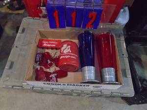 Flat of Snap on Tool collectibles. As shown.