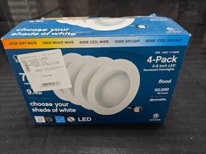 lot 55 image: 4 Pack 5-6 Recessed Downlights (Dimmable)