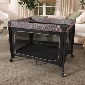 lot 1 image: EZGo Portable Playard (PinkBlack)