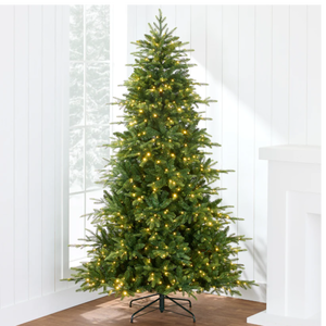 lot 12 image: 9ft Pre-Lit Artificial Full Aspen Christmas Tree w 2-in-1 Micro LED Lights