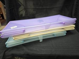 lot 143 image: (3) Large Collapsible Storage Bins