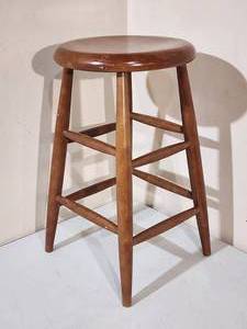 lot 36 image: Wooden Shop Stool