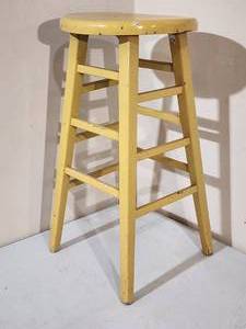 lot 33 image: Yellow Workbench Stool