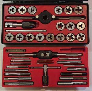 lot 53K image: G - Craftsman Kromedge Tap and Hexagon Die Set with Case