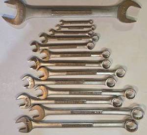 lot 54K image: G - Craftsman Combination Wrench Set with Extra Open End Wrench