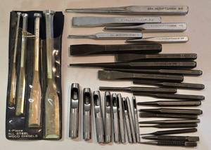 lot 63K image: G - Assorted Steel Wood Chisels and Borers Collection