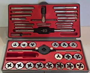 lot 64K image: G - Craftsman Metric Kromedge Tap and Hexagon Die Set in Case