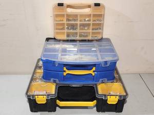 lot 119 image: (3) Assorted Fastener Organizers with Contents