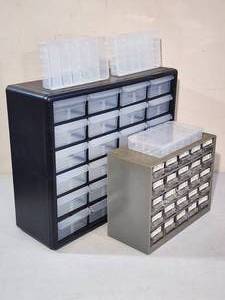 lot 150 image: (2) Assorted Sized Organizer Storage Bins